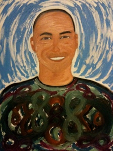 David Carus, self-portrait, oil on canvas